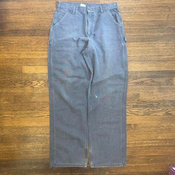 Gray Carhartt Double Knee Work Pants - Picture 1 of 7